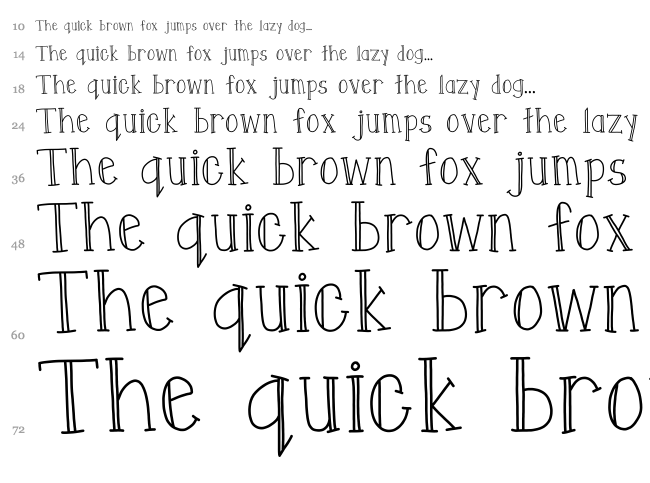East Coast Stationery font waterfall